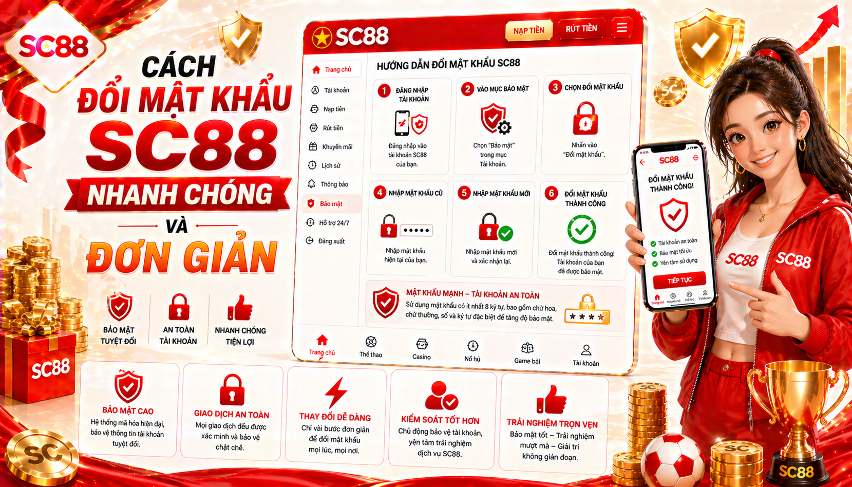 Cách đổi mật khẩu sc88 nhanh chóng và đơn giản