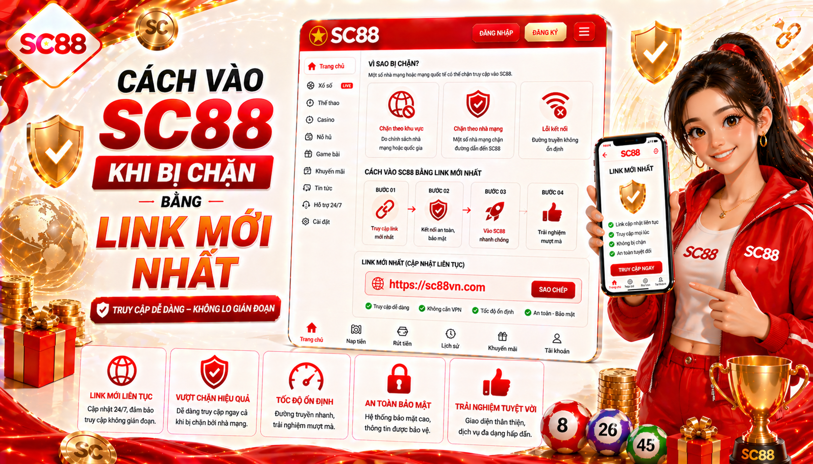 Cách vào sc88 khi bị chặn bằng link mới nhất