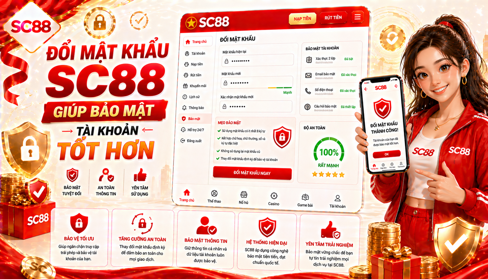 Đổi mật khẩu sc88 giúp bảo mật tài khoản tốt hơn