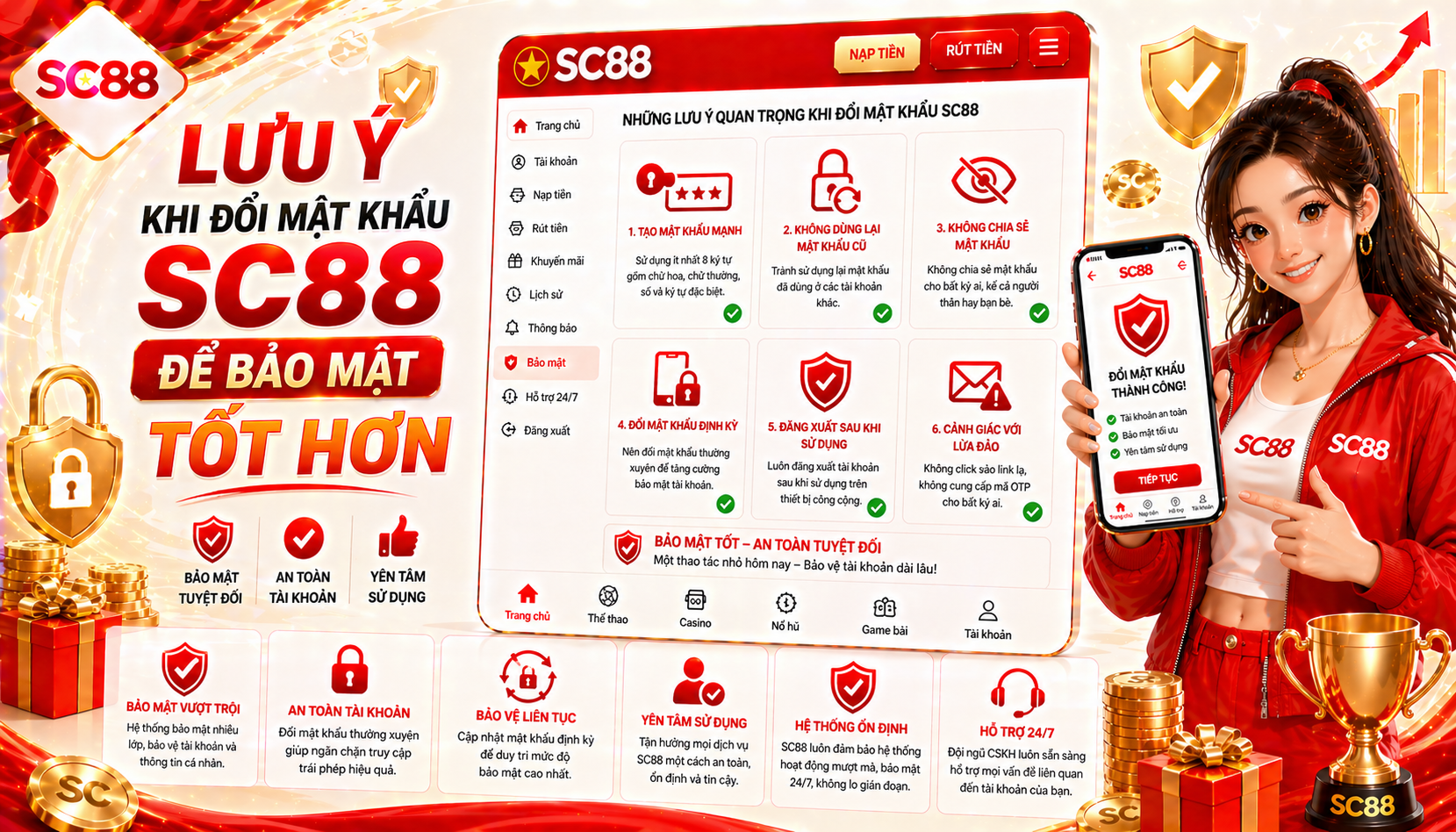 Lưu ý khi đổi mật khẩu sc88 để bảo mật tốt hơn