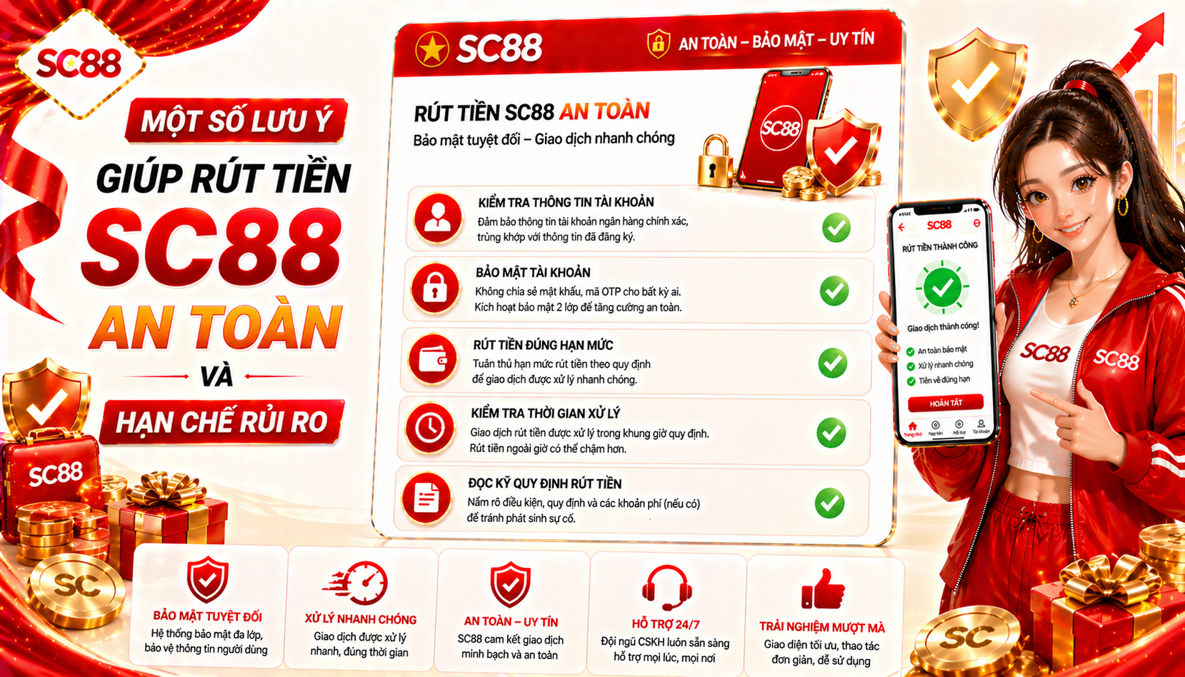 Một số lưu ý giúp rút tiền SC88 an toàn và hạn chế rủi ro