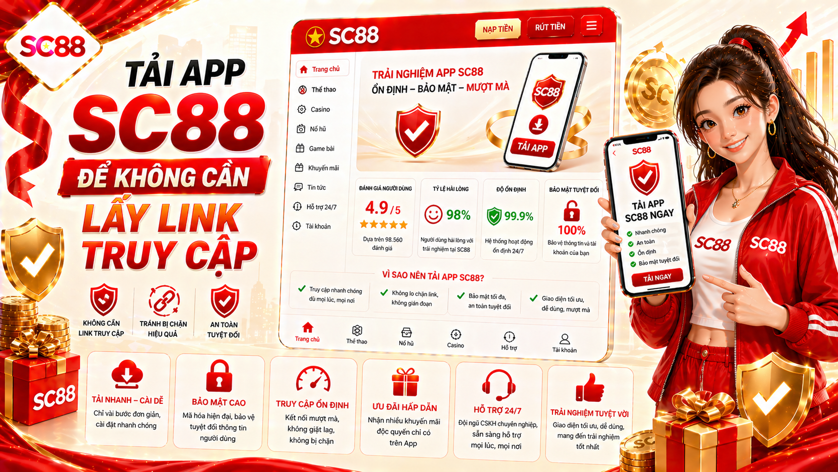 Tải app sc88 để không cần lấy link truy cập