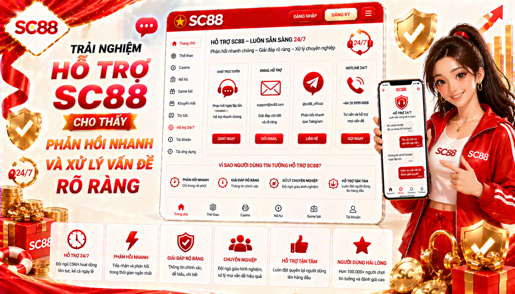 Trải nghiệm hỗ trợ SC88 cho thấy phản hồi nhanh và xử lý vấn đề rõ ràng