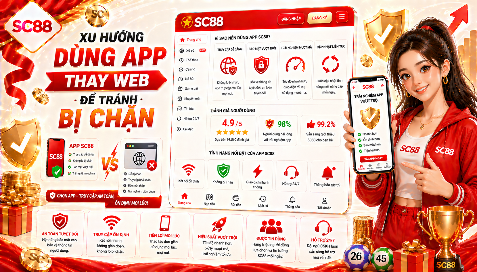 Xu hướng dùng app thay web để tránh bị chặn