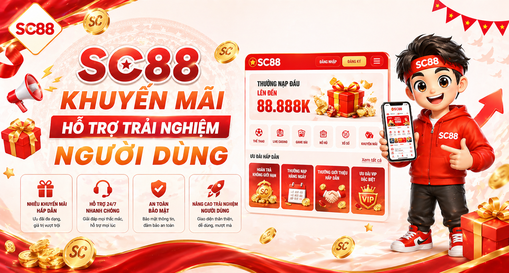 Sc88 khuyến mãi hỗ trợ trải nghiệm người dùng